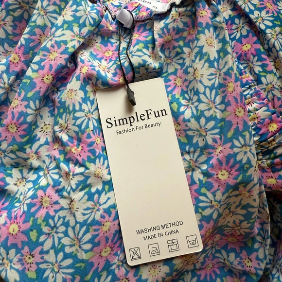 Simple Fun Womens Floral Tiered High Low Midi Skirt Summer Spring XL NWT - Picture 8 of 8